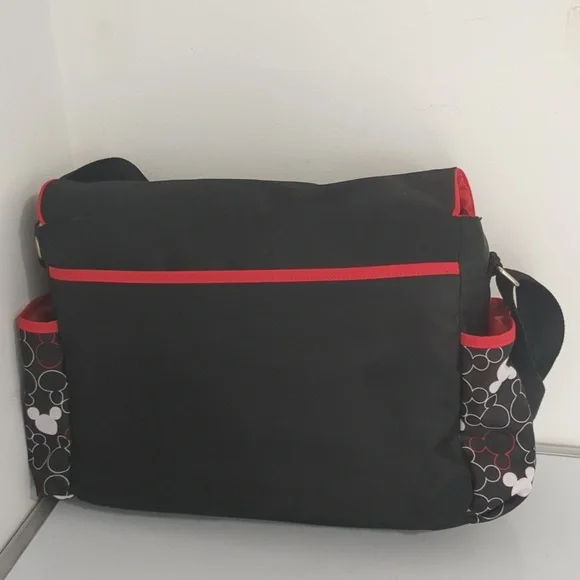 Vintage Mickey Mouse Duffel Bag Red/Black - Picture 2 of 8